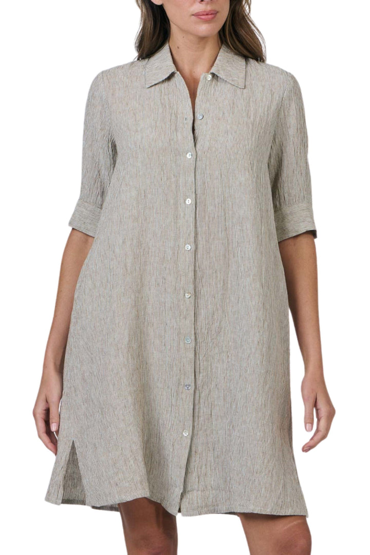 NATURALS BY O AND J DRESS BUTTON UP DRESS - GA513.1