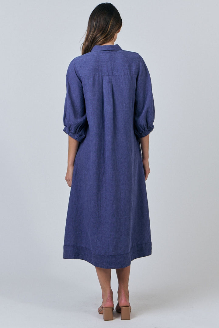 NATURALS BY O AND J DRESS BUTTON UP DRESS - GA607
