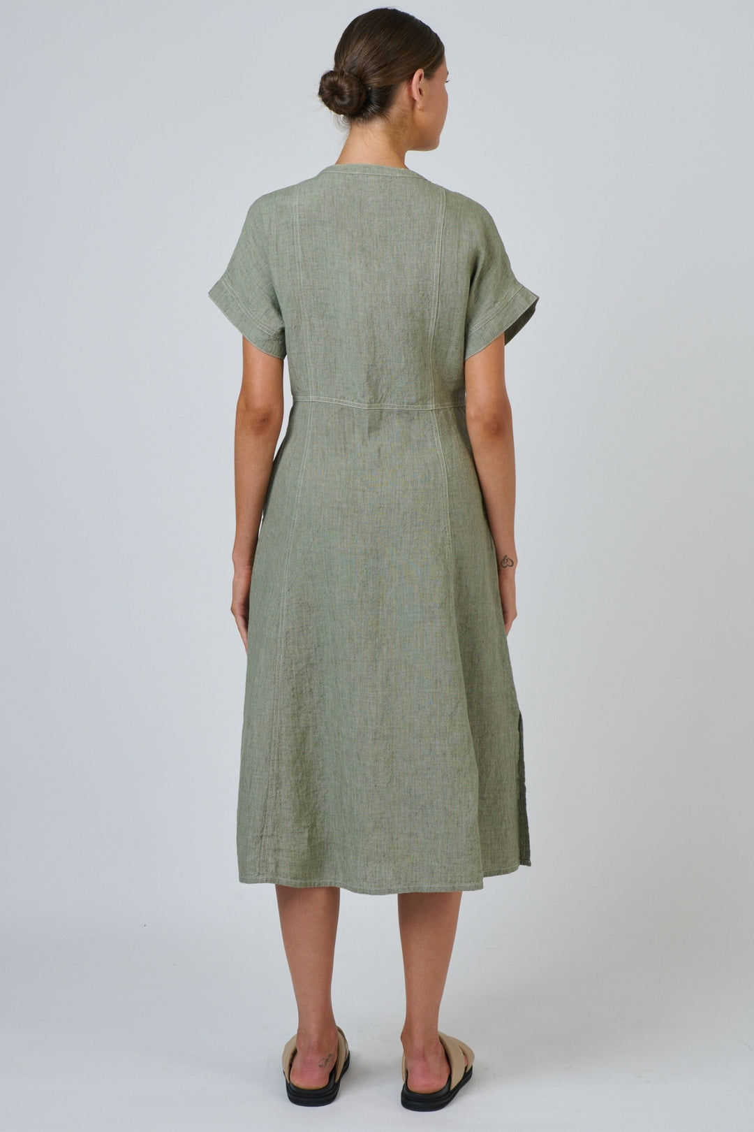 NATURALS BY O AND J DRESS BUTTON UP MIDI - GA612