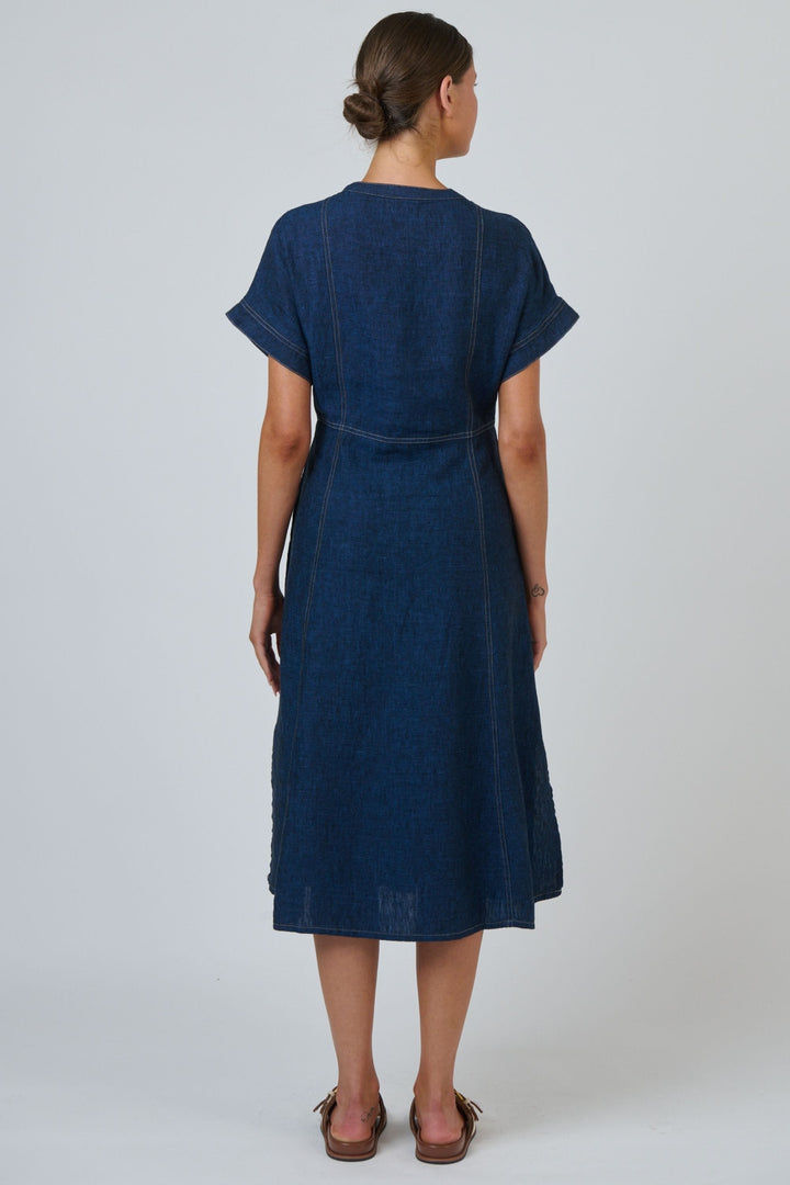 NATURALS BY O AND J DRESS BUTTON UP MIDI - GA612