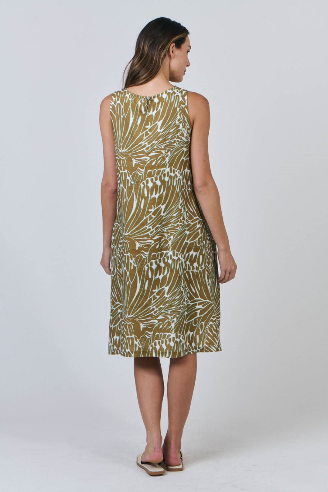 NATURALS BY O AND J DRESS S/LESS MIDI DRESS - GA626