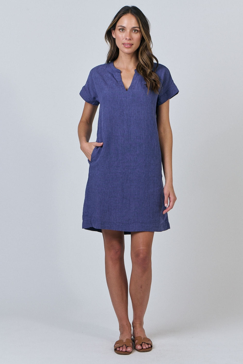 NATURALS BY O AND J DRESS V NECK DRESS - GA613