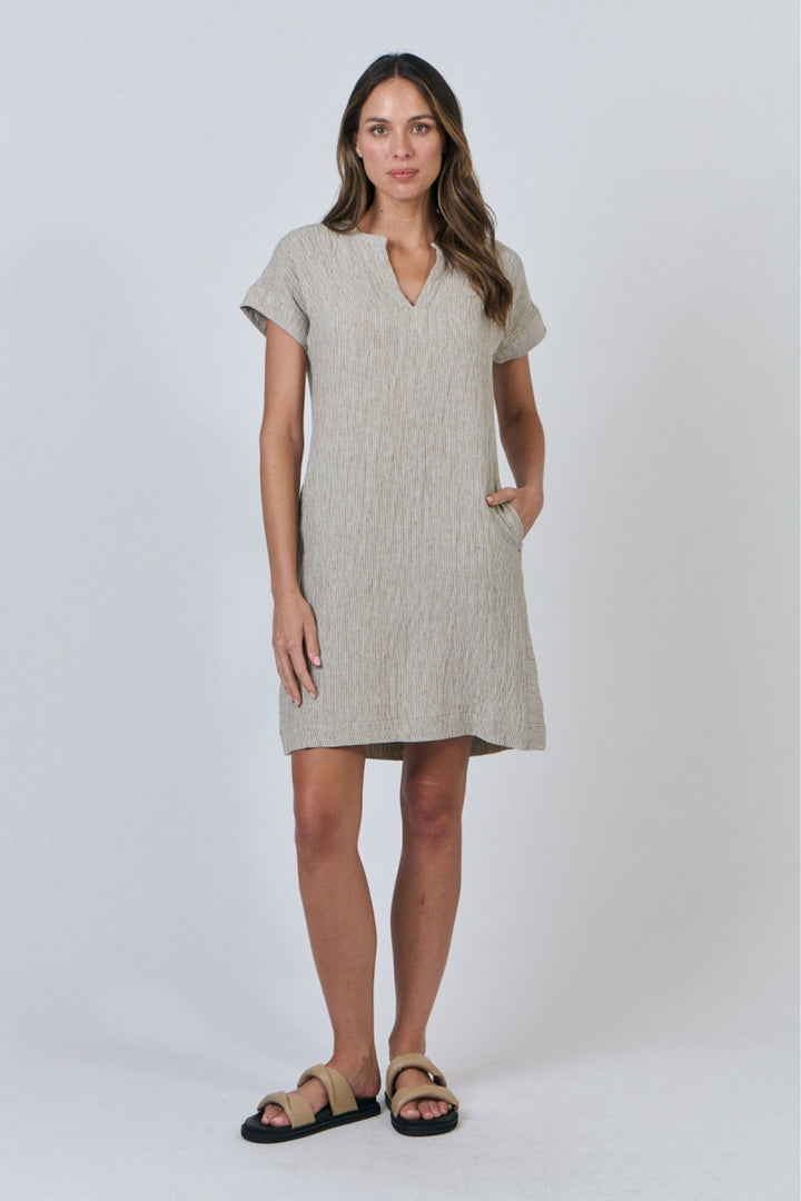 NATURALS BY O AND J DRESS V NECK DRESS - GA613