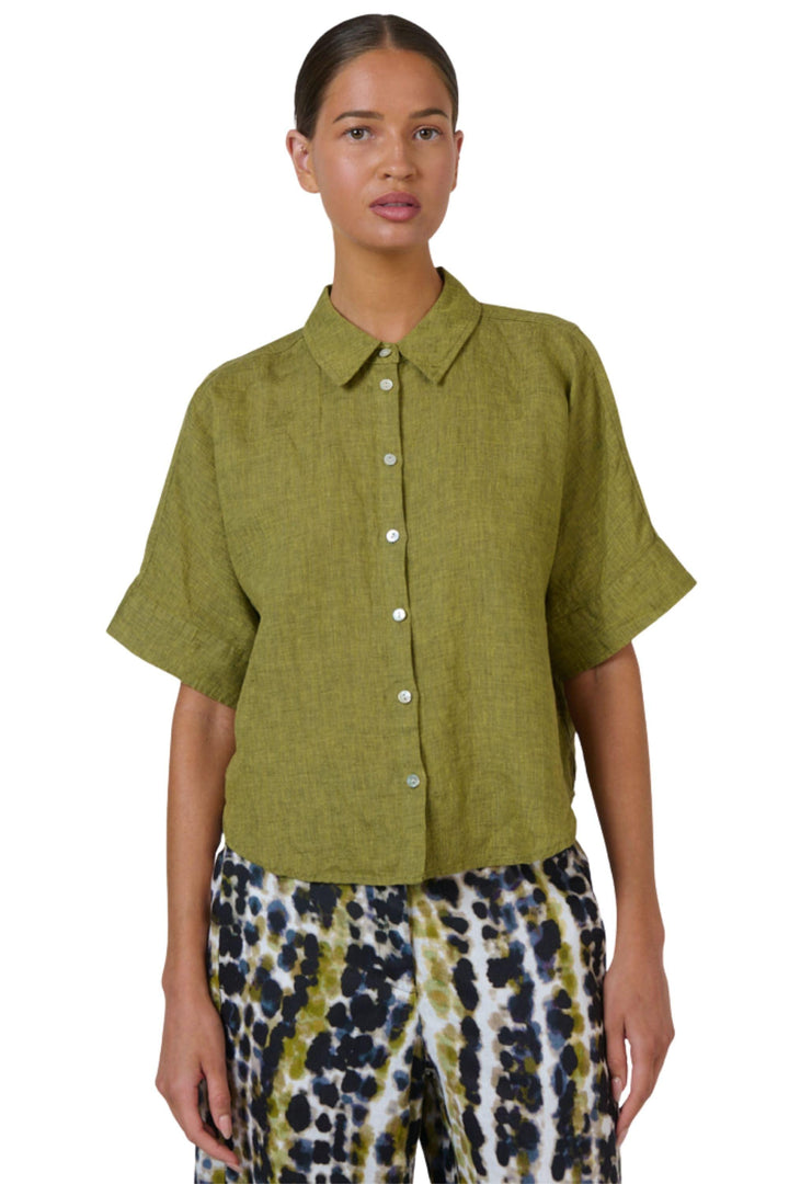 NATURALS BY O AND J SHIRT BUTTON UP LINEN SHIRT - GA685