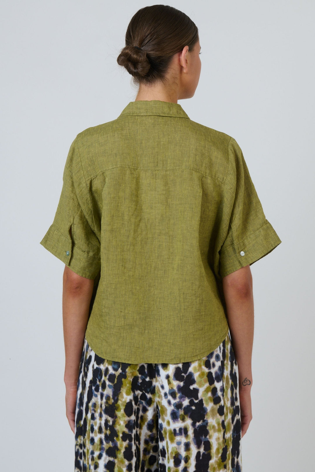 NATURALS BY O AND J SHIRT BUTTON UP LINEN SHIRT - GA685