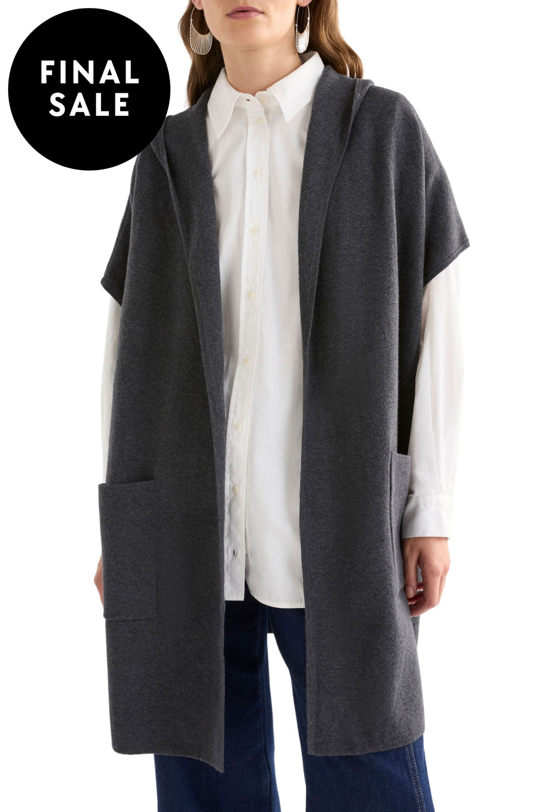 ELK JACKET S/M / CHARCOAL NEUWT HOODED PONCHO - K0146