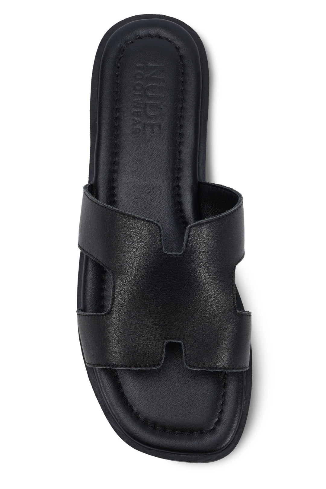 NUDE FOOTWEAR SHOES 37 / BLACK DELTA SLIDE