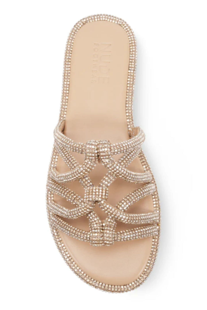NUDE FOOTWEAR SHOES 37 / GOLD SOMMER SPARKLY SANDAL