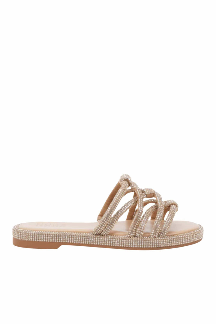 NUDE FOOTWEAR SHOES 37 / GOLD SOMMER SPARKLY SANDAL