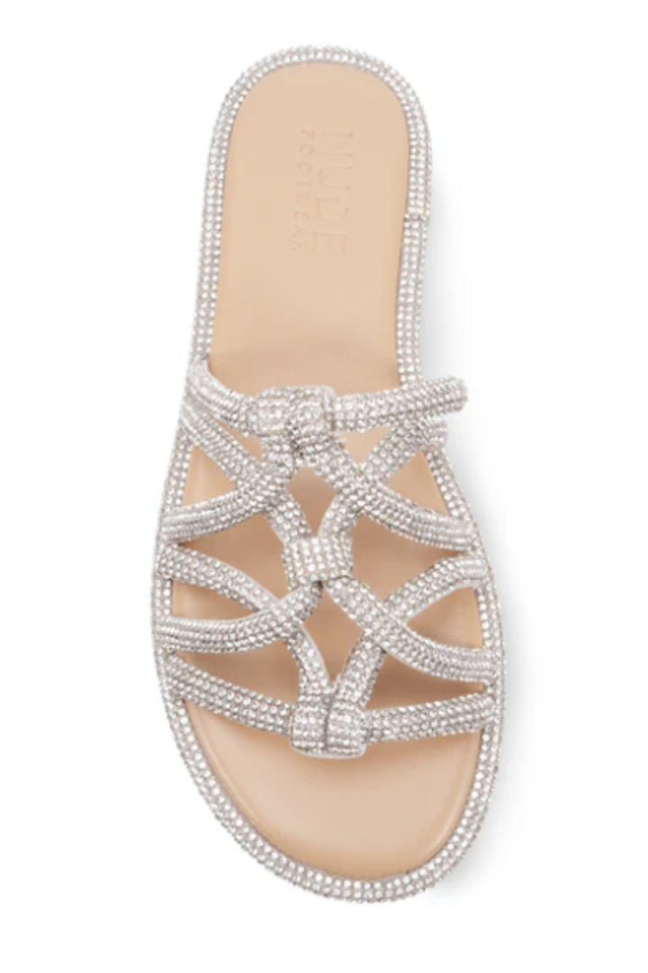 NUDE FOOTWEAR SHOES 37 / SILVER SOMMER SPARKLY SANDAL