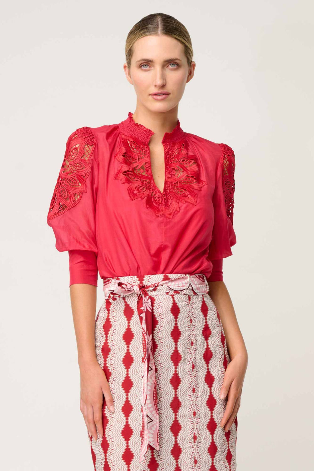 OLEANDER COTTON SILK BLOUSE - OW21821 BLOUSE