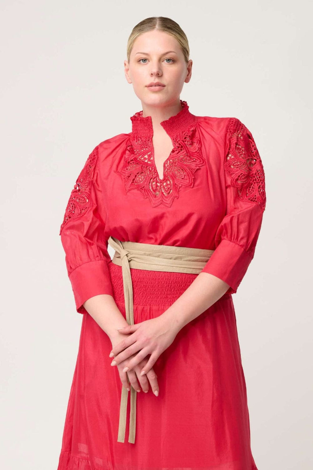 ONCE WAS BLOUSE OLEANDER COTTON SILK BLOUSE - OW21821