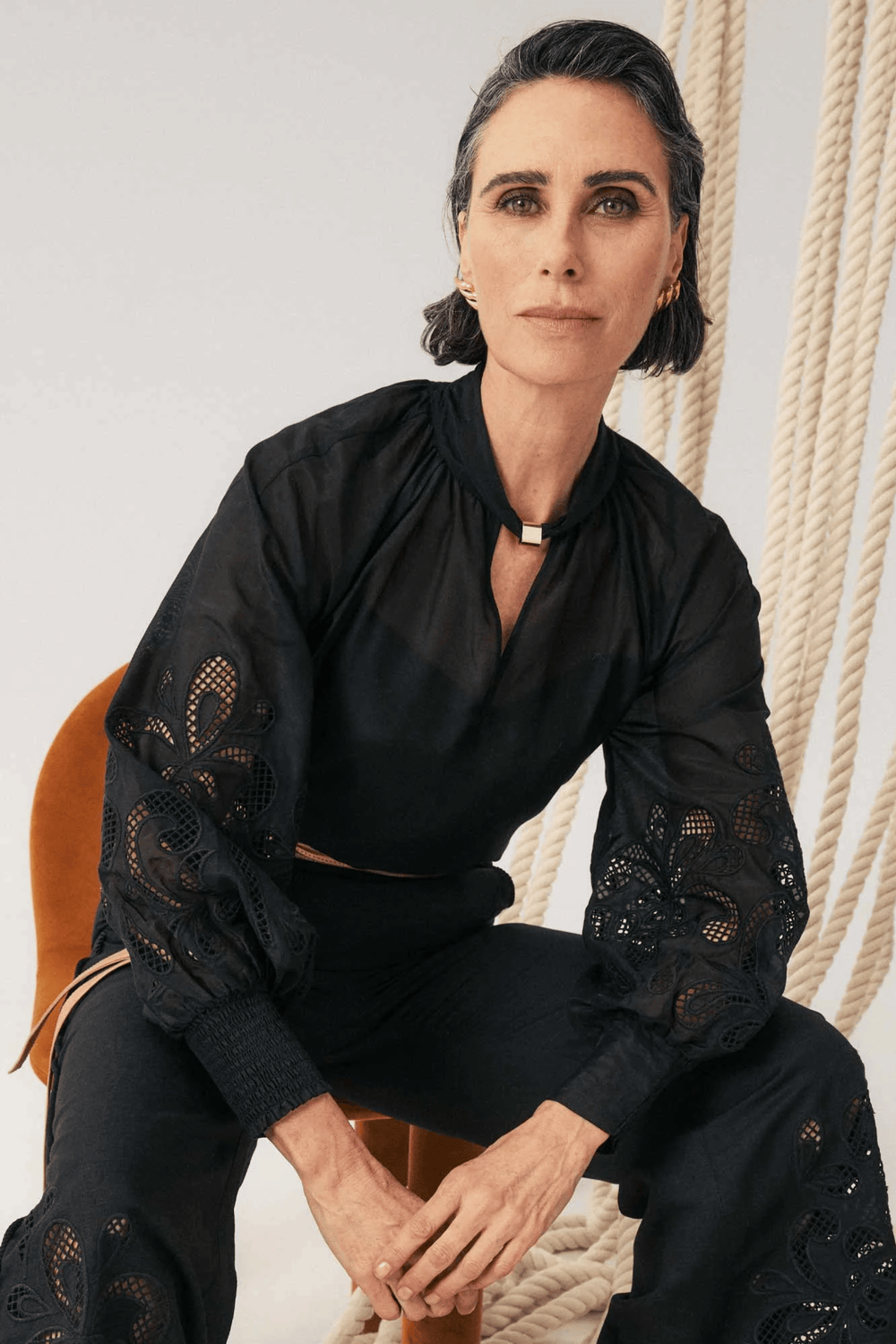ONCE WAS BLOUSE SIMONA EMBROIDERED BLOUSE - OW22110