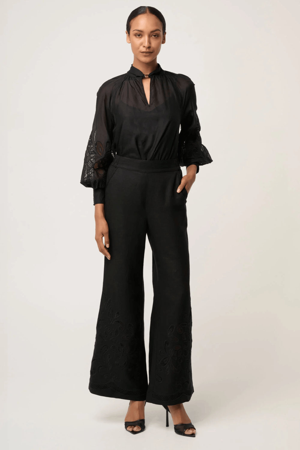ONCE WAS BLOUSE SIMONA EMBROIDERED BLOUSE - OW22110