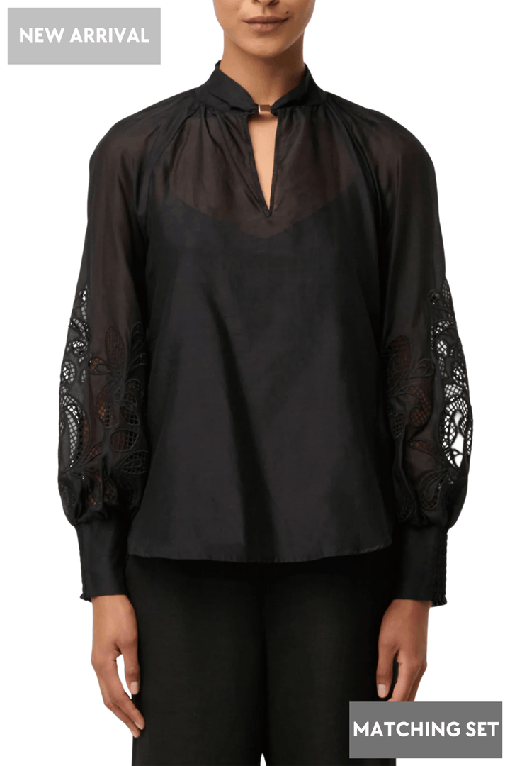 ONCE WAS BLOUSE SIMONA EMBROIDERED BLOUSE - OW22110