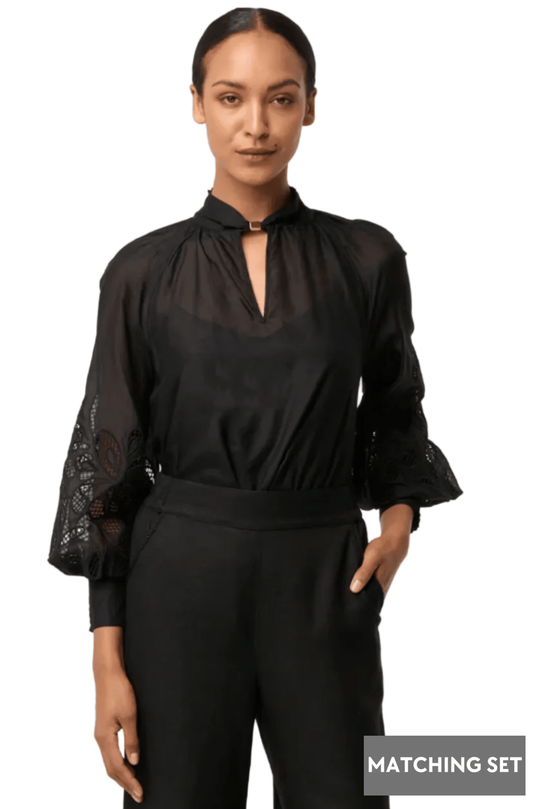 ONCE WAS BLOUSE SIMONA EMBROIDERED BLOUSE - OW22110