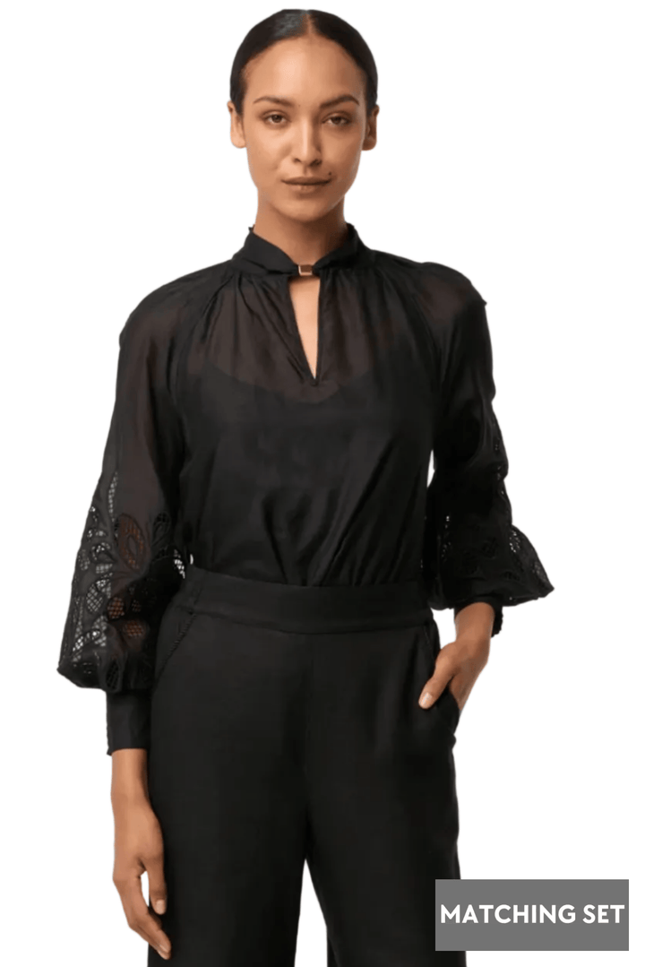 ONCE WAS BLOUSE SIMONA EMBROIDERED BLOUSE - OW22110