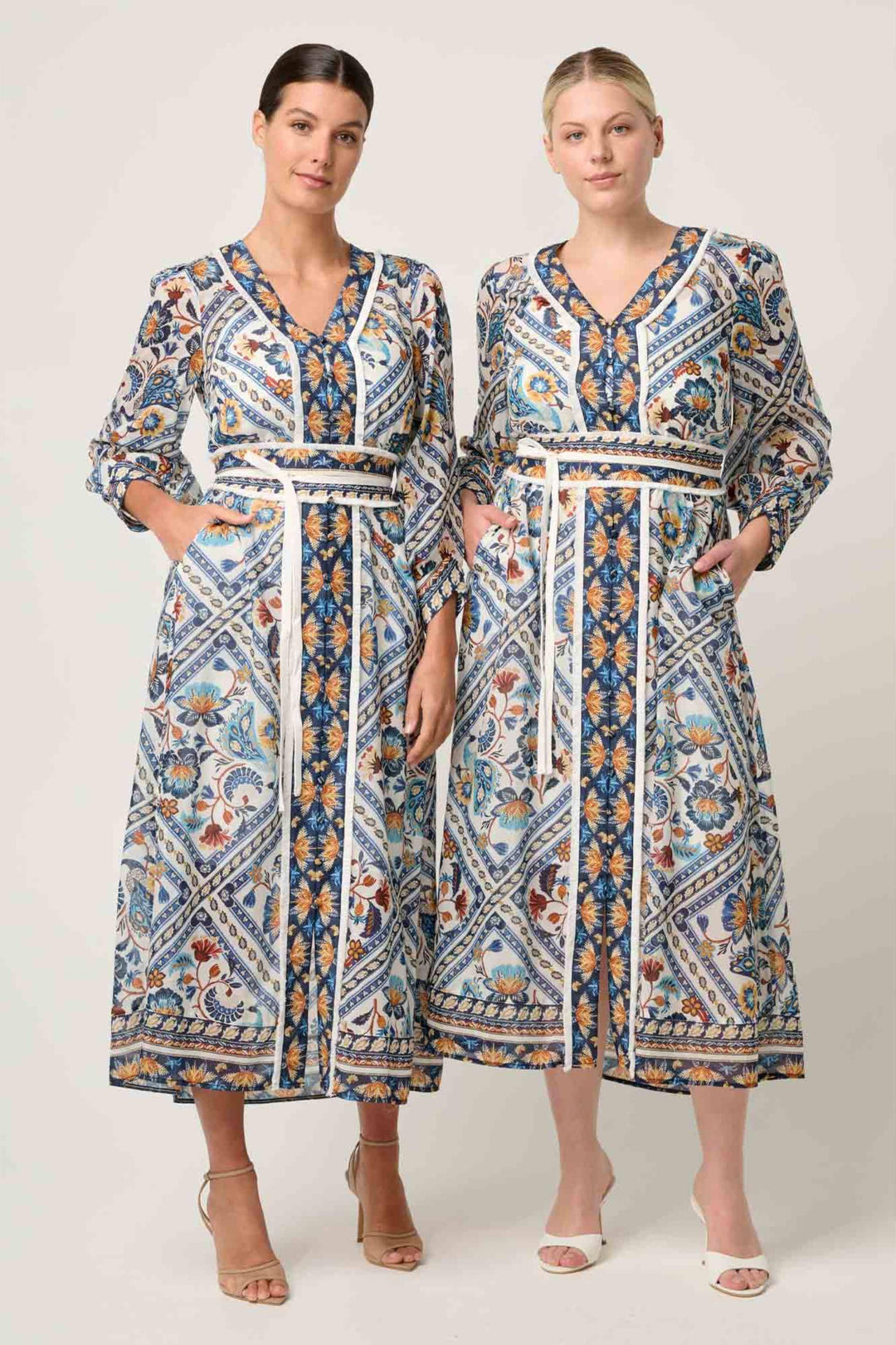 ONCE WAS DRESS ALEXIS CONTRAST TRIM DRESS - OW42005