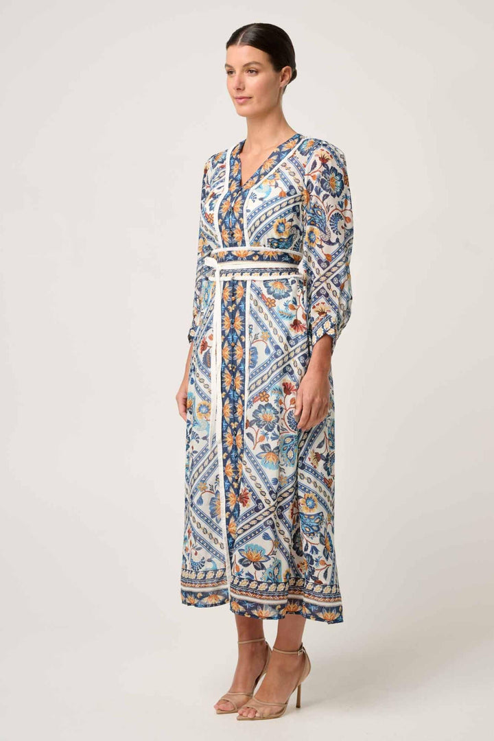 ONCE WAS DRESS ALEXIS CONTRAST TRIM DRESS - OW42005