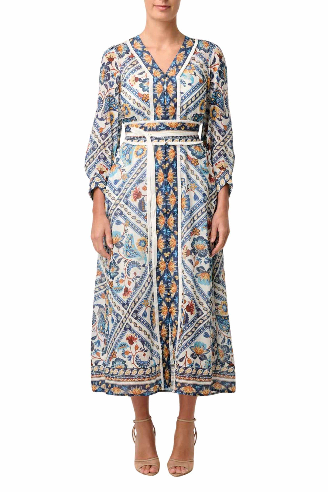 ONCE WAS DRESS ALEXIS CONTRAST TRIM DRESS - OW42005