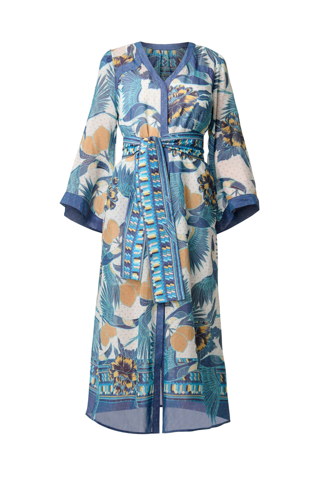 ONCE WAS DRESS KIMONA COAT DRESS - OW41819