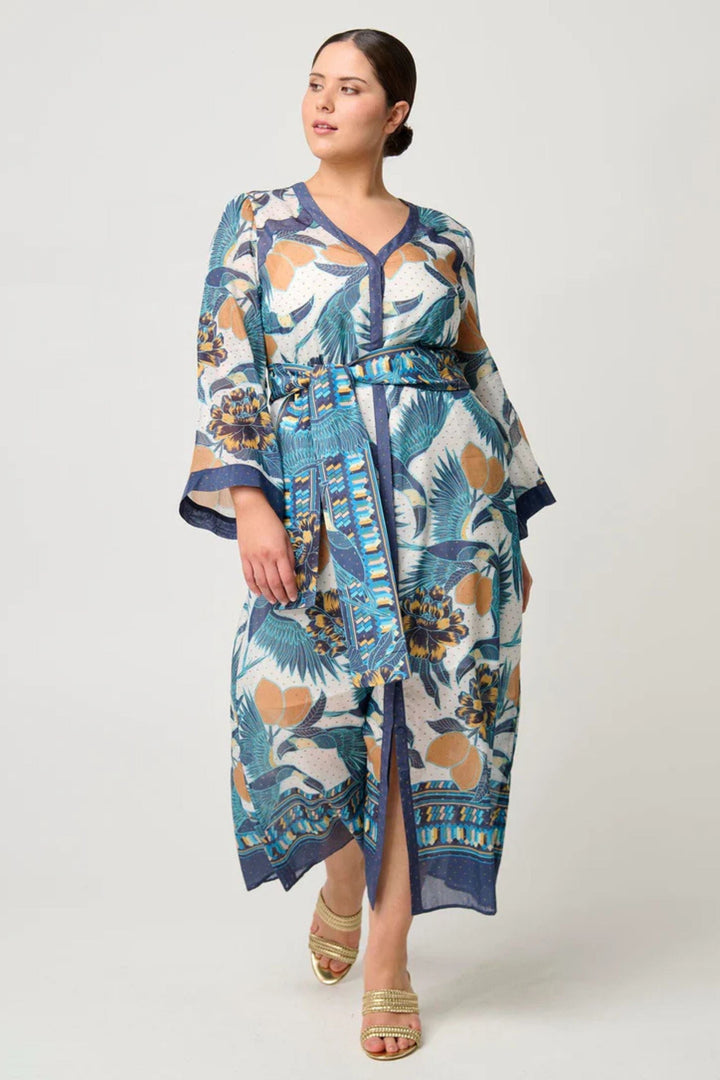 ONCE WAS DRESS KIMONA COAT DRESS - OW41819