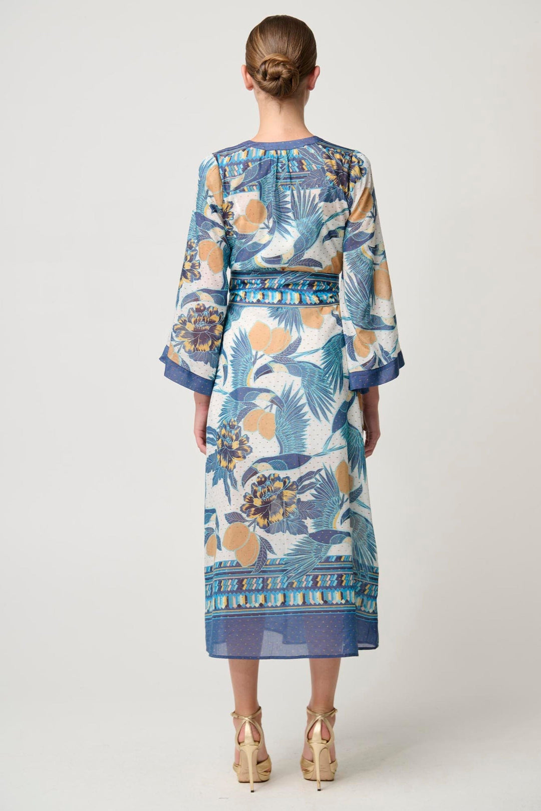 ONCE WAS DRESS KIMONA COAT DRESS - OW41819