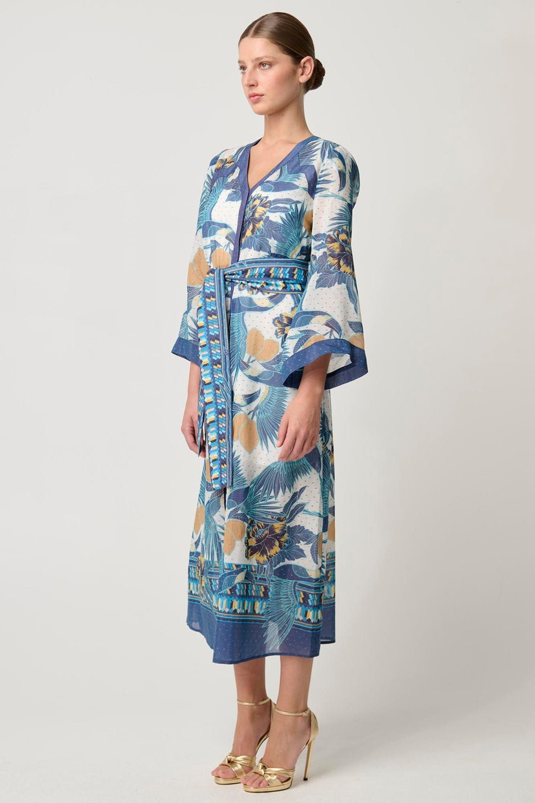 ONCE WAS DRESS KIMONA COAT DRESS - OW41819