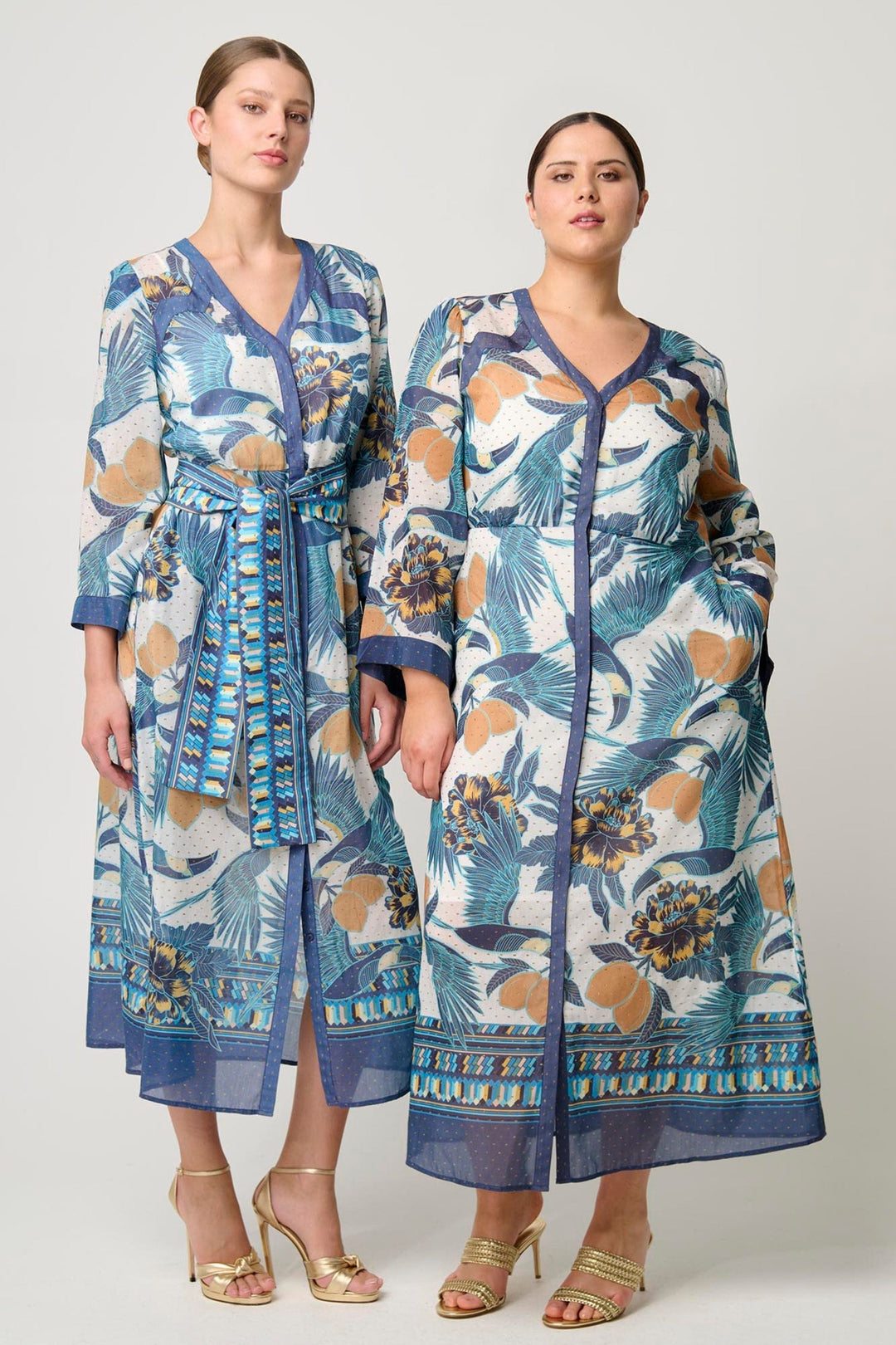 ONCE WAS DRESS KIMONA COAT DRESS - OW41819
