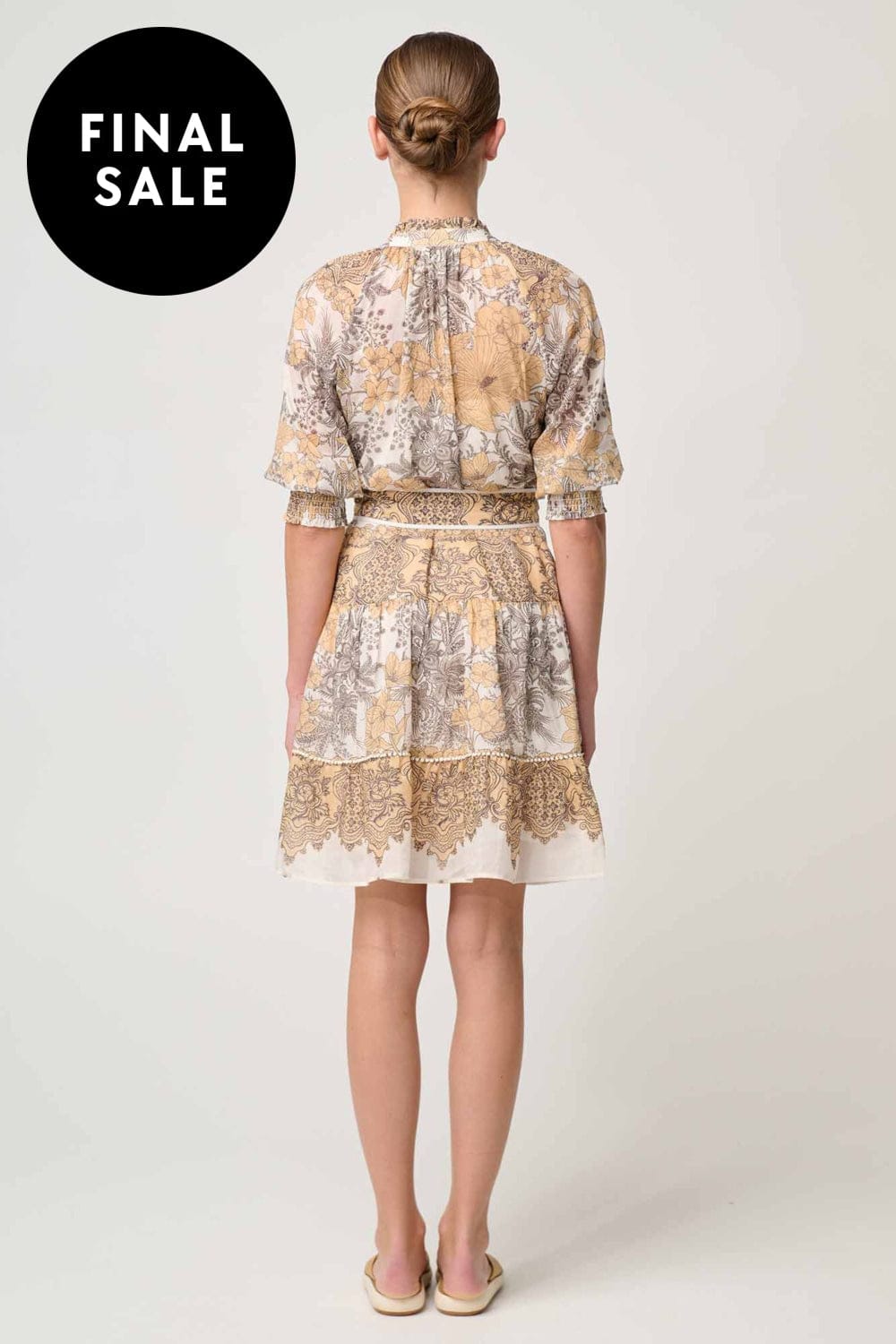 ONCE WAS DRESS SANIBEL LACE TRIM DRESS - OW41804