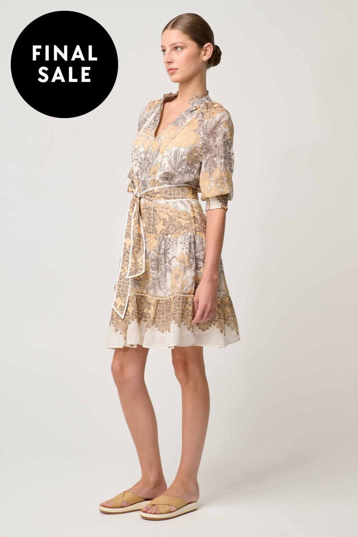 ONCE WAS DRESS SANIBEL LACE TRIM DRESS - OW41804