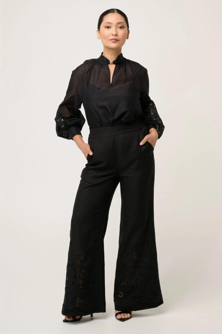 ONCE WAS PANTS RHEA EMBROIDERED PANT - OW32102