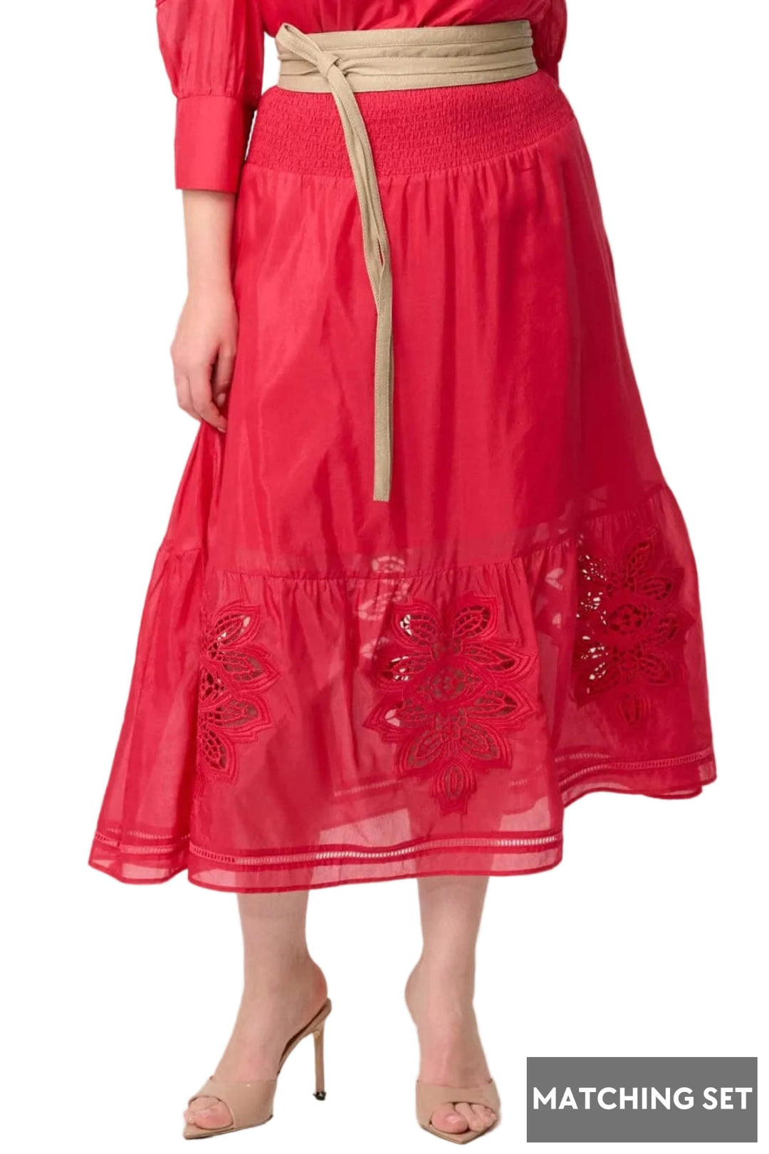 ONCE WAS SKIRT CORDELIA SHIRRED WAIST SKIRT - OW61901