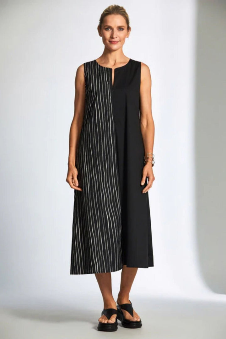 PERUZZI DRESS BROKEN STRIPE DRESS - S25504