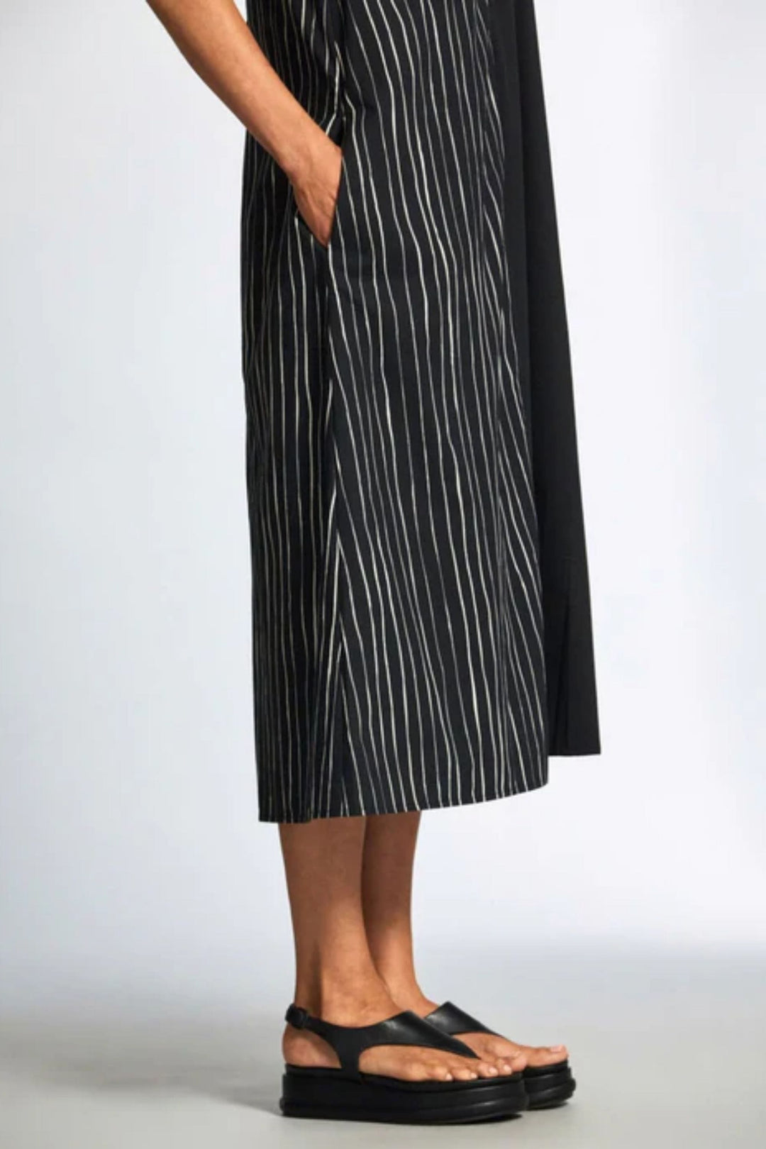 PERUZZI DRESS BROKEN STRIPE DRESS - S25504