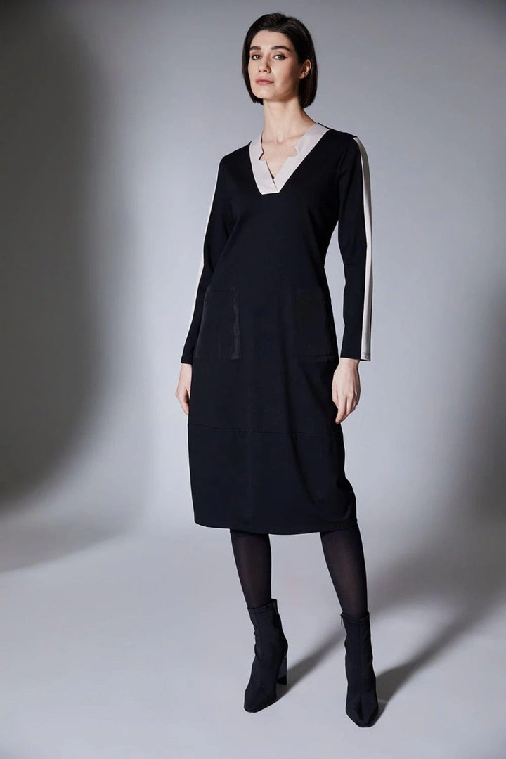 PERUZZI DRESS SIDE STRIPE DRESS - W25146