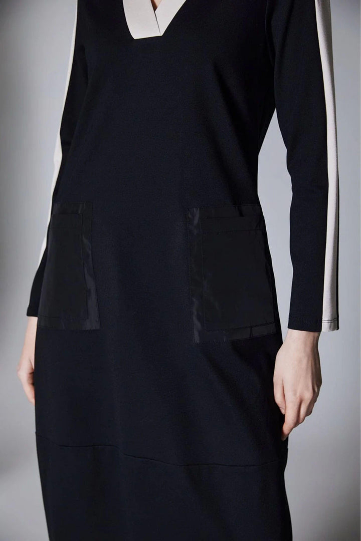 PERUZZI DRESS SIDE STRIPE DRESS - W25146