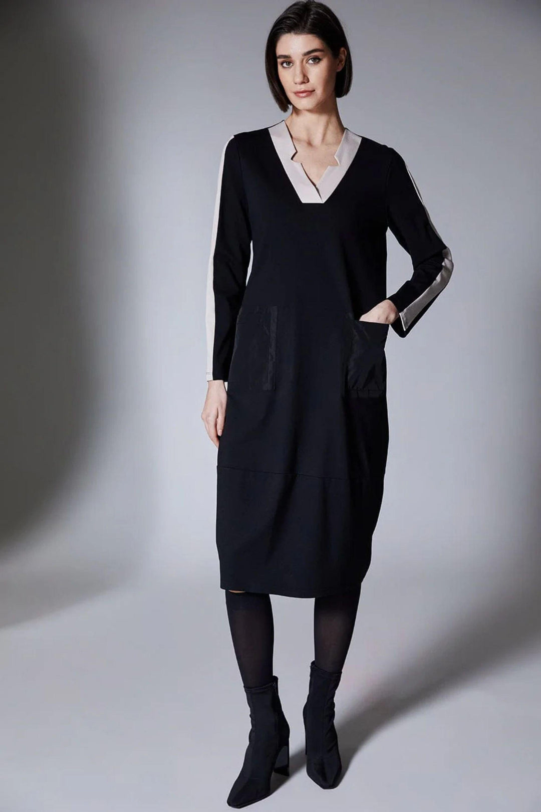 PERUZZI DRESS SIDE STRIPE DRESS - W25146