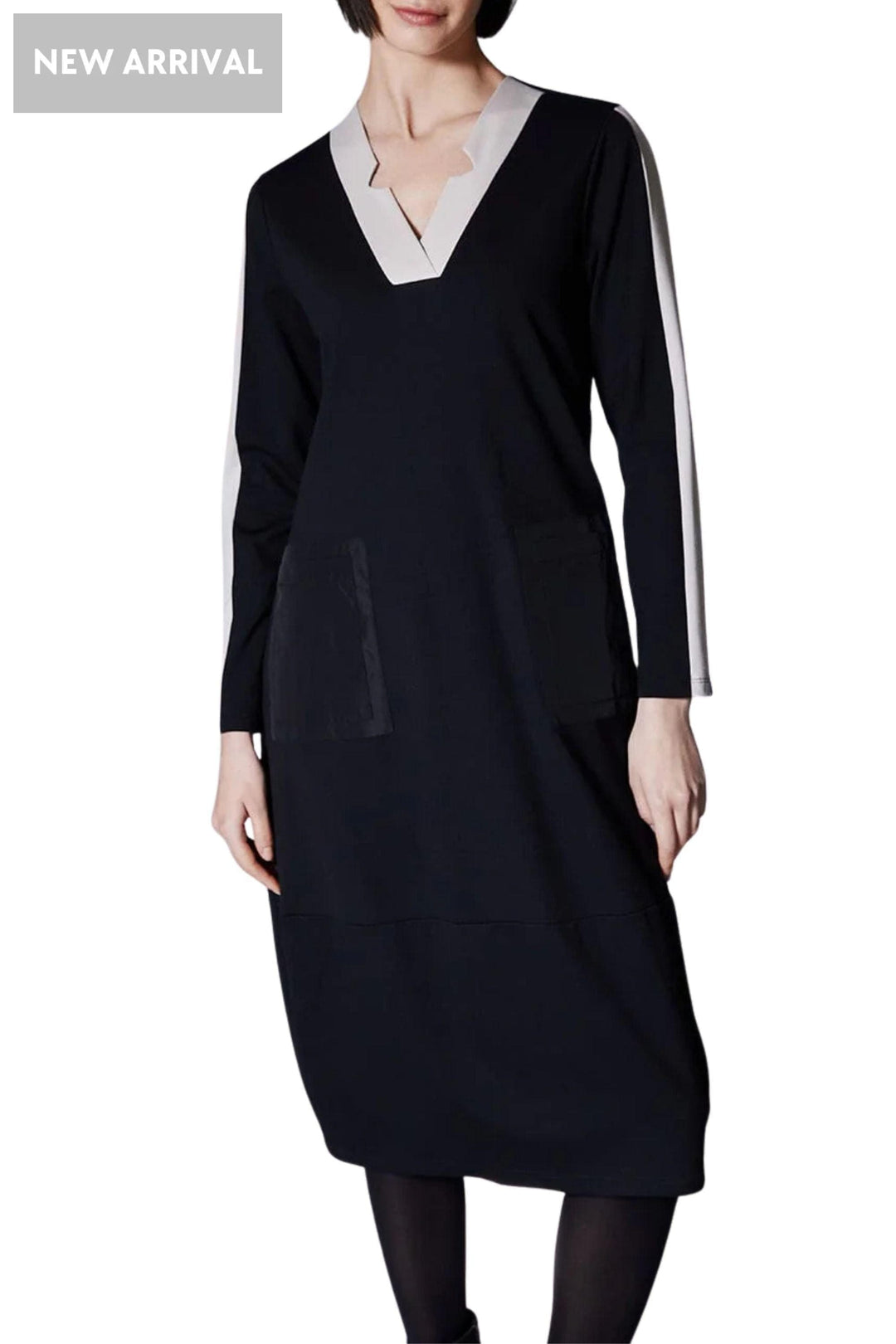 PERUZZI DRESS SIDE STRIPE DRESS - W25146