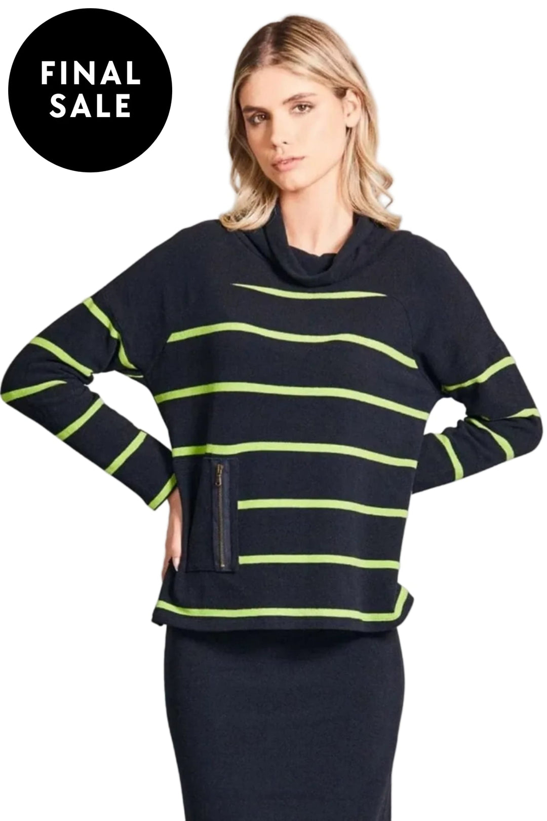 PERUZZI JUMPER SOLID SHOULDER STRIPE KNIT - W24150