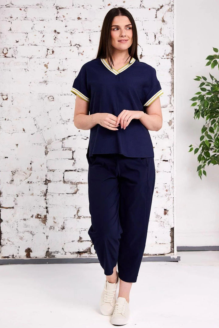 PERUZZI PANTS 8 / NAVY CLASSIC SLOUCH PANT - S26503L