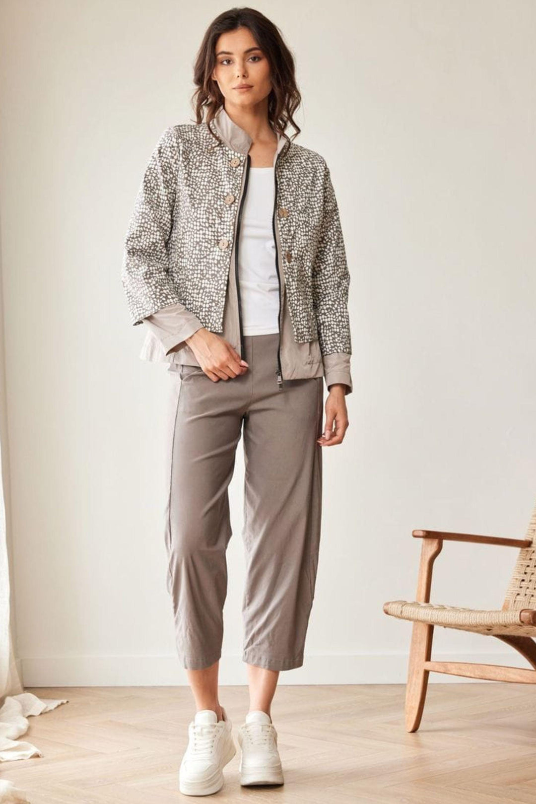 PERUZZI PANTS 8 / TAUPE CLASSIC SLOUCH PANT - S26503L