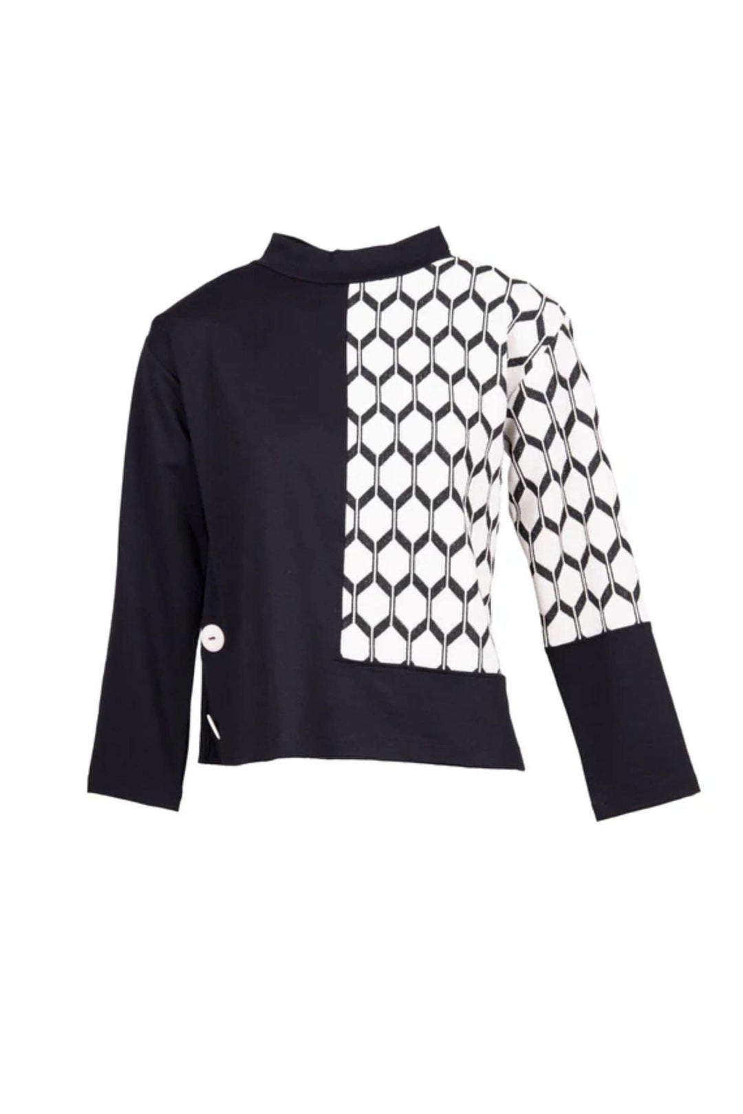 PERUZZI TOP HEXAGON JACQUARD KNIT - W25181