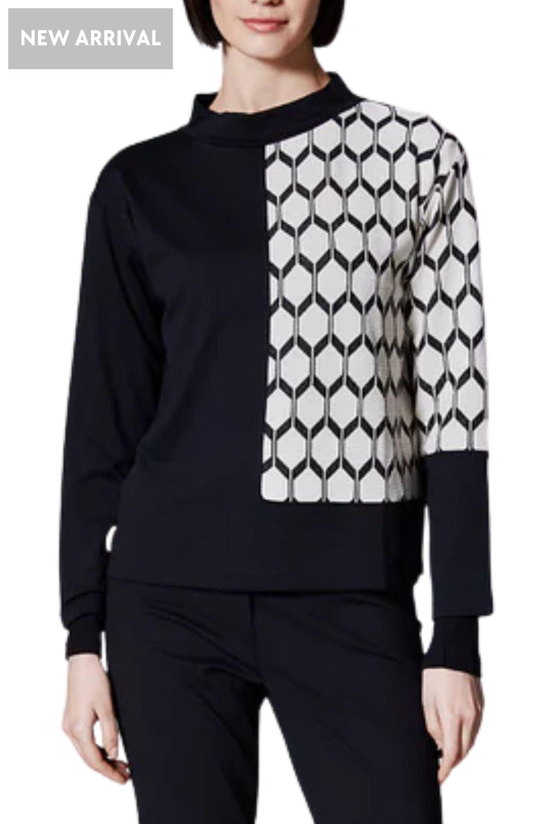 PERUZZI TOP HEXAGON JACQUARD KNIT - W25181