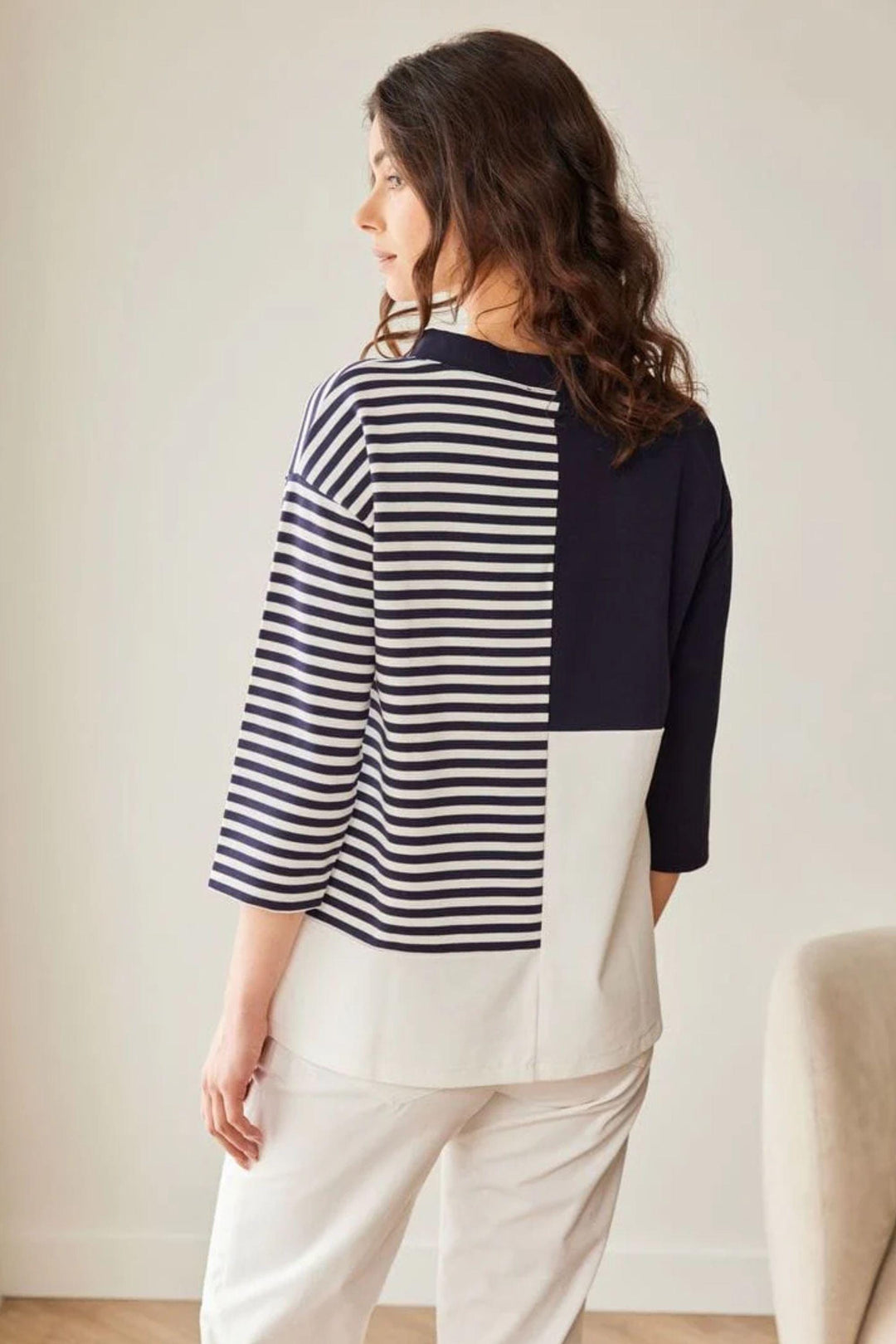 PERUZZI TOP STRIPE BLOCK TOP - S26176