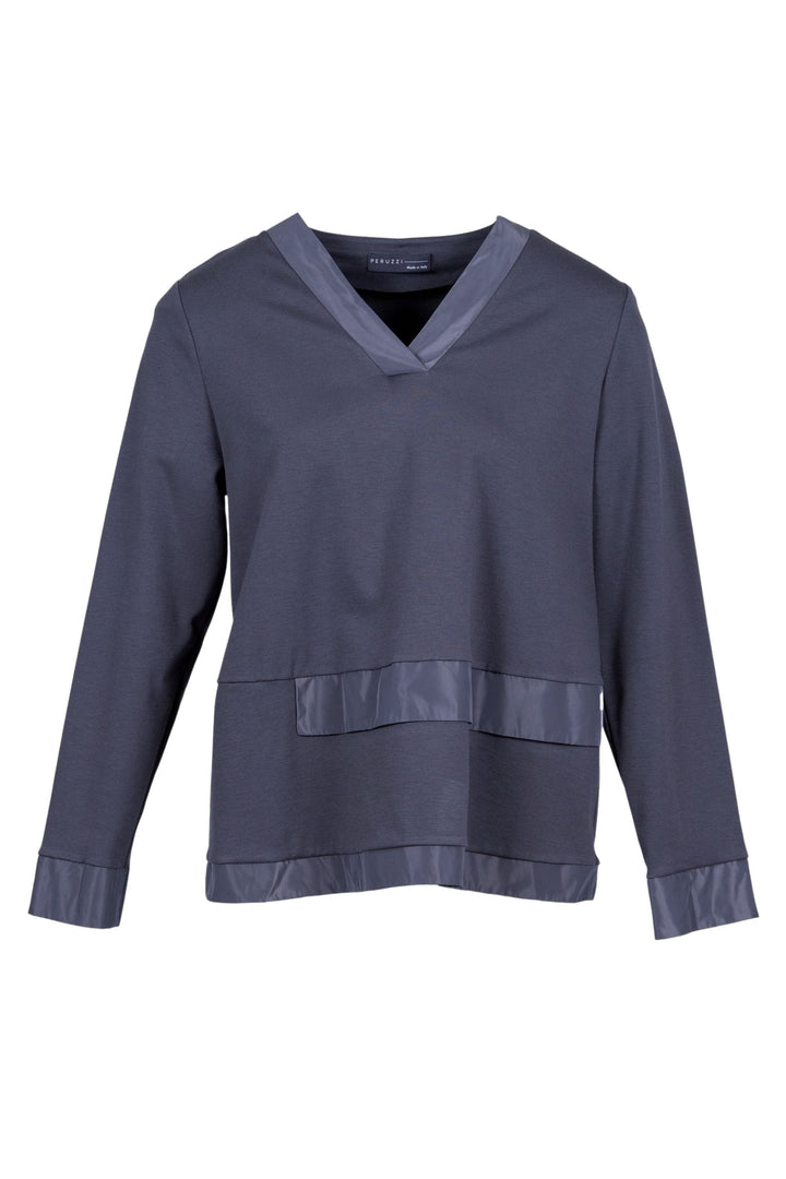 PERUZZI TOP TAFFETA TRIM TOP - W25144