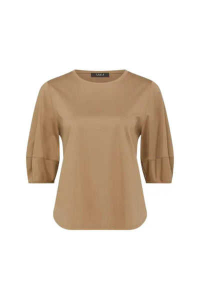 PIMA LANTERN SLEEVE TOP - CSC1084 8 / CAMEL TOP