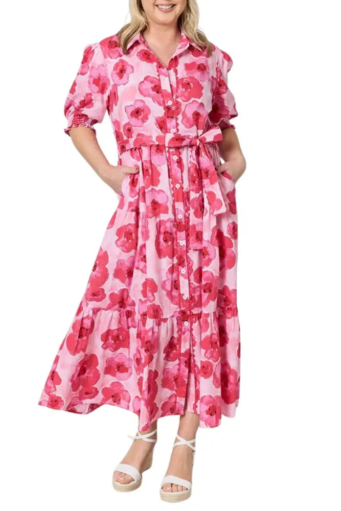 PINK POPPIES DRESS - 48374T DRESS