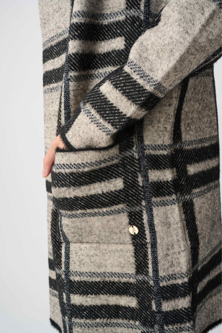 JOSEPH RIBKOFF JACKET PLAID HOODED JACKET - 263953JR