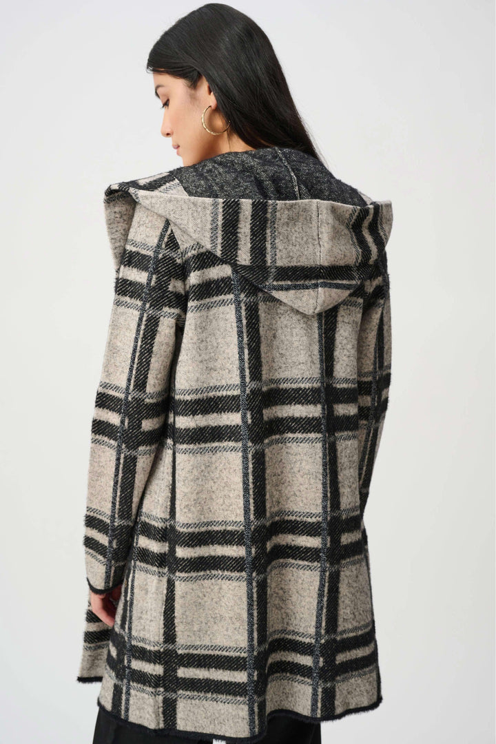 JOSEPH RIBKOFF JACKET PLAID HOODED JACKET - 263953JR